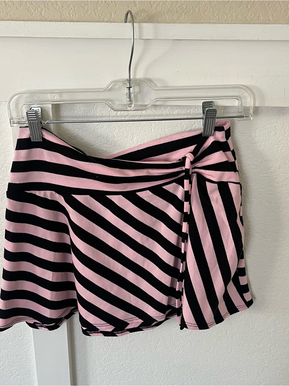 Vintage Tracy Evans Women's Large Striped 90s Mini Skirt